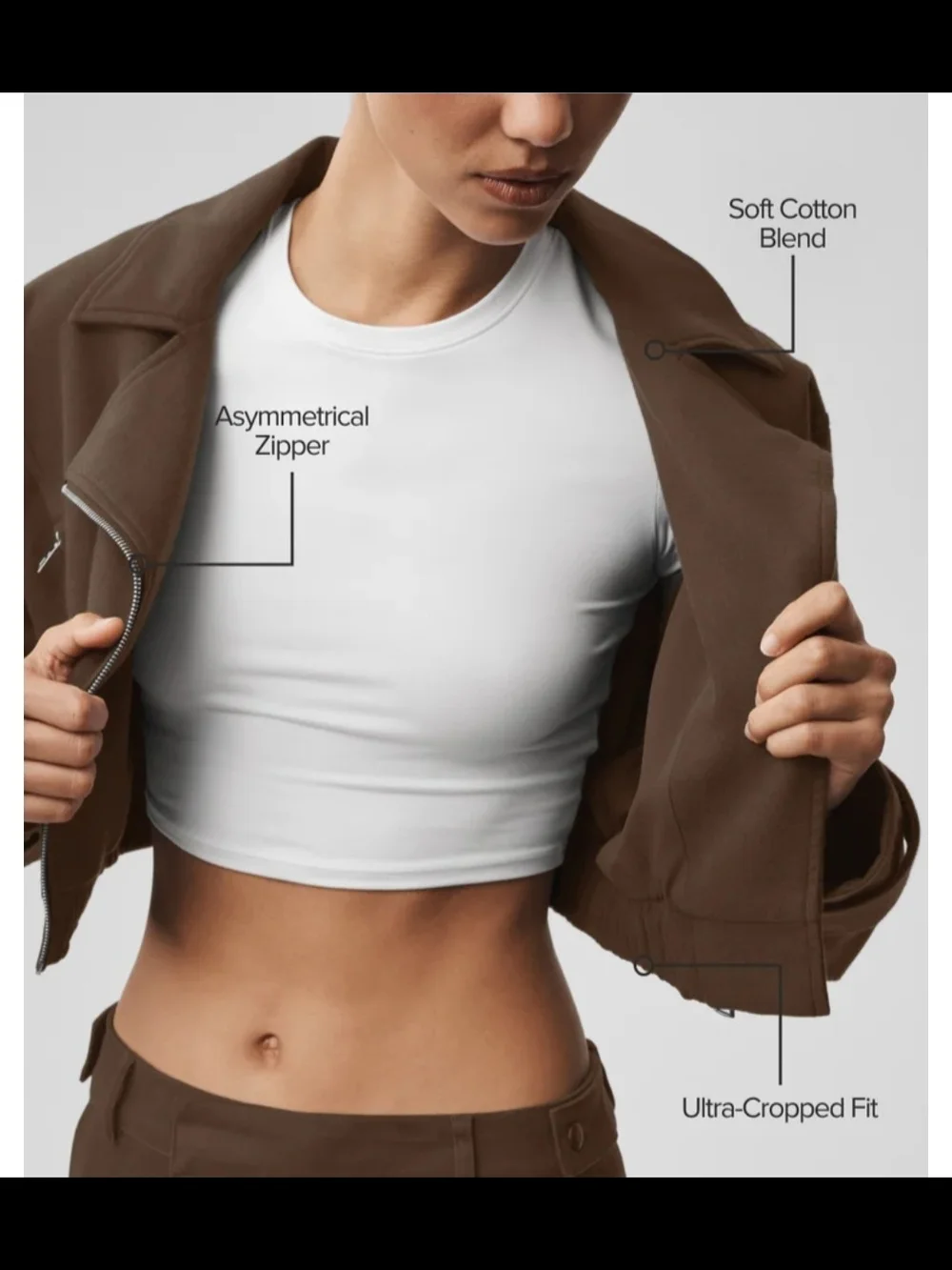 ALO Cropped Cosmopolitan Jacket - Espresso